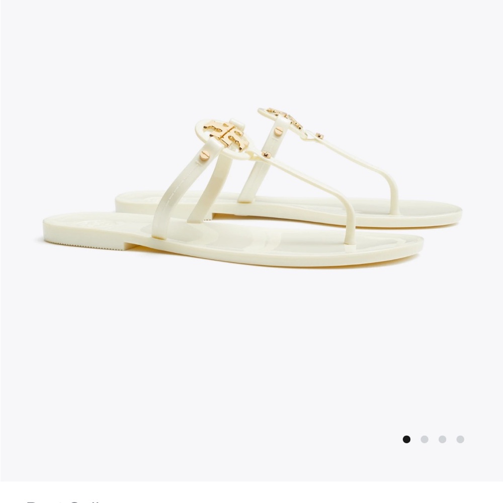 White jelly Tory Burch sandals